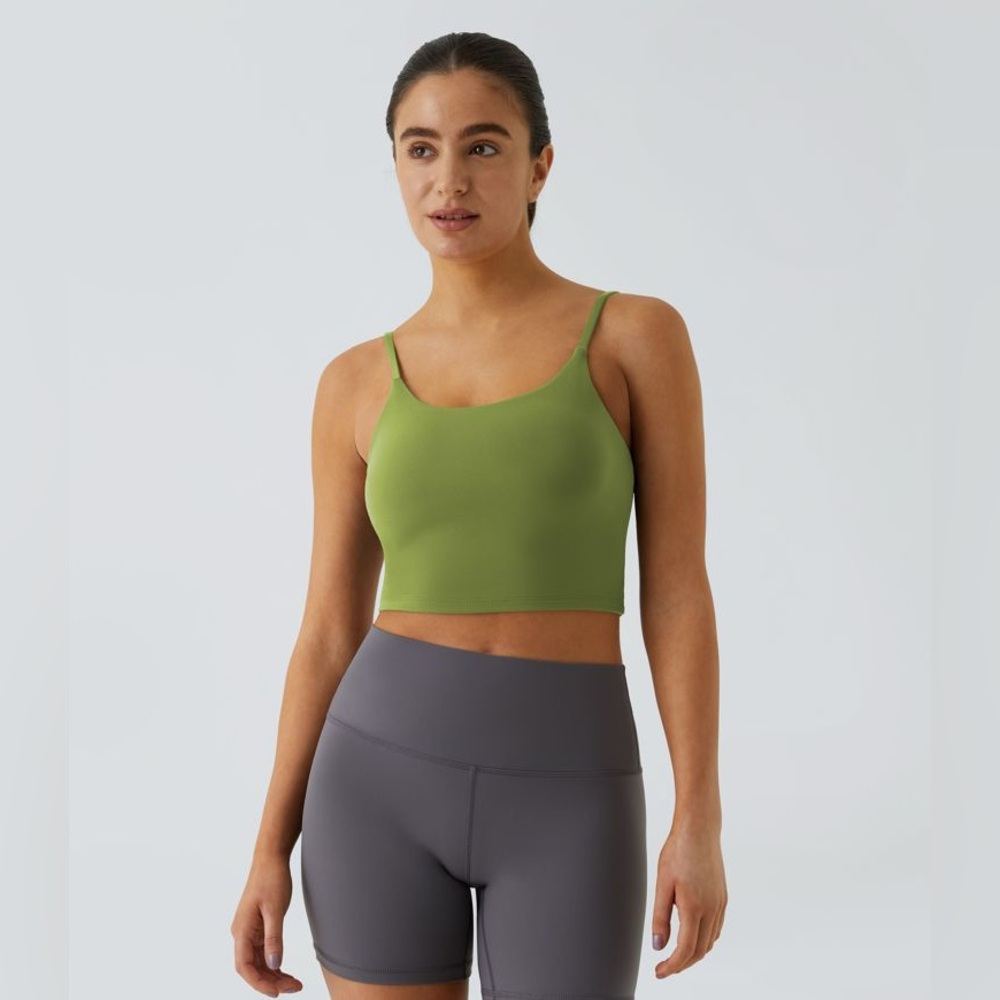 Halara Basic Padded Workout Cropped Tank Top - Si… - image 4